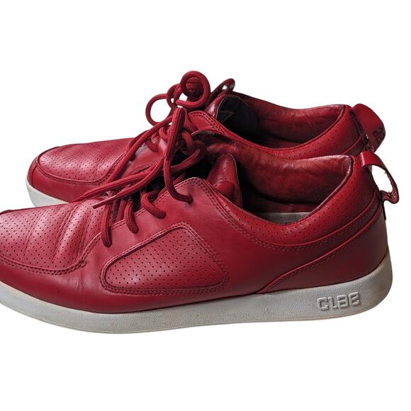 CLAE Shoes Mens 11.5 Parker Sneakers Red Leather Athletic Stylish Streetwear main image 6